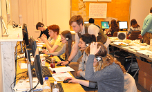 Student callers taking part in the 2014 telephone campaign