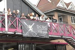 DCBC 150th Anniversary banner on the boathouse, Segreants Regatta 2013