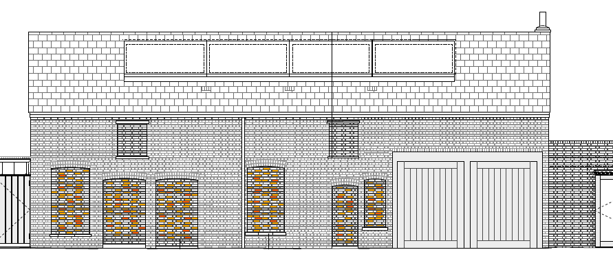 Drawing indication positions of bricks