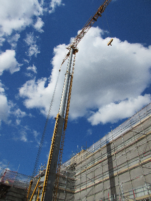 Crane over Parker's House